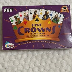 Five Crowns Card Game - Vibrant Purple and Gold